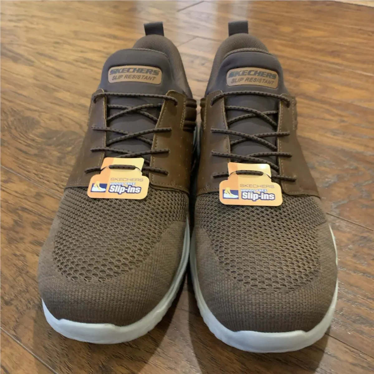 Skechers Slip-ins Hand Free: Work Foot Wear Air Cooled Memory Foam Men s 11.5
