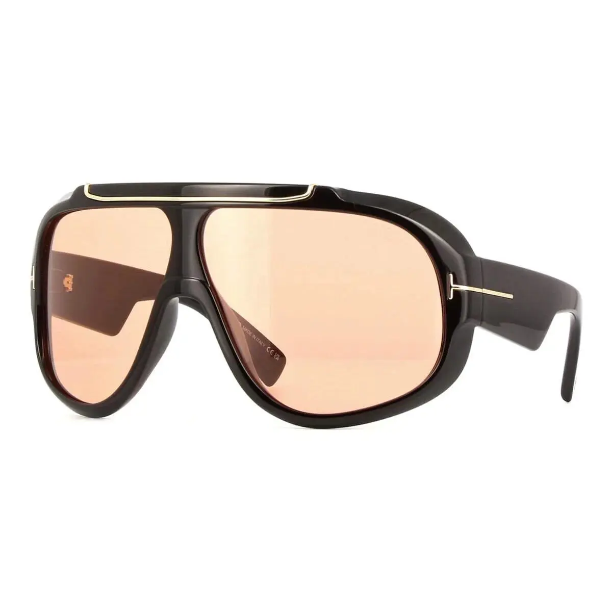 Tom Ford Rellen FT 1093 01E Black Frame Brown Lens Sunglasses TF1093 71mm