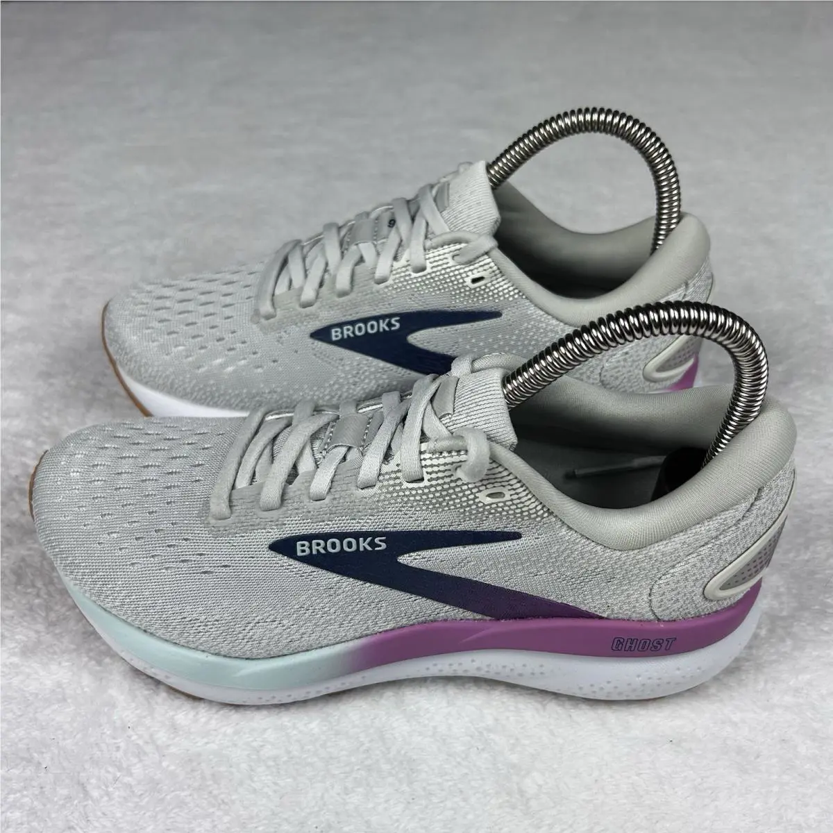 Brooks shoes - Brooks Ghost 16 - Ghost - 120407 1D 175 - Whtie, Grey, Estate Blue (UPC: 0195394459494) 0