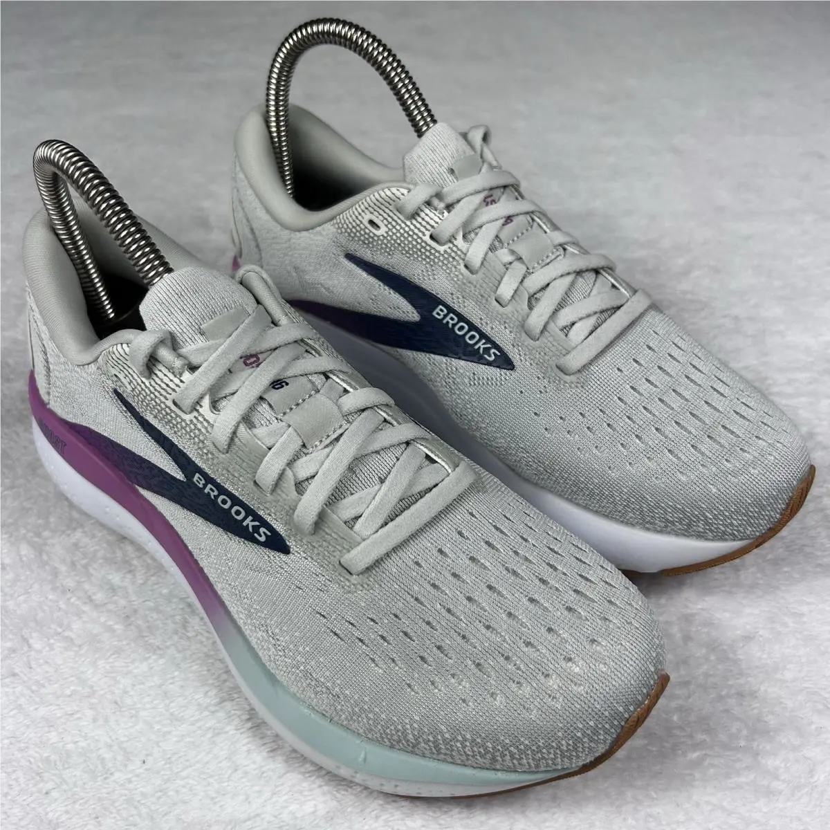 Brooks shoes - Brooks Ghost 16 - Ghost - 120407 1D 175 - Whtie, Grey, Estate Blue (UPC: 0195394459494) 6