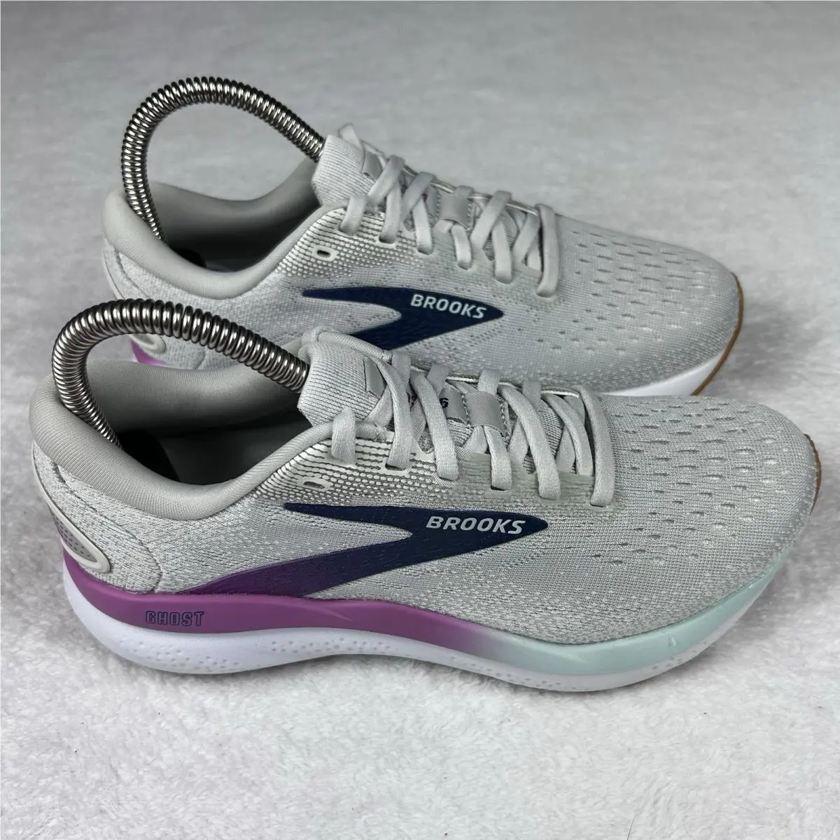 Brooks shoes - Brooks Ghost 16 - Ghost - 120407 1D 175 - Whtie, Grey, Estate Blue (UPC: 0195394459494) 7