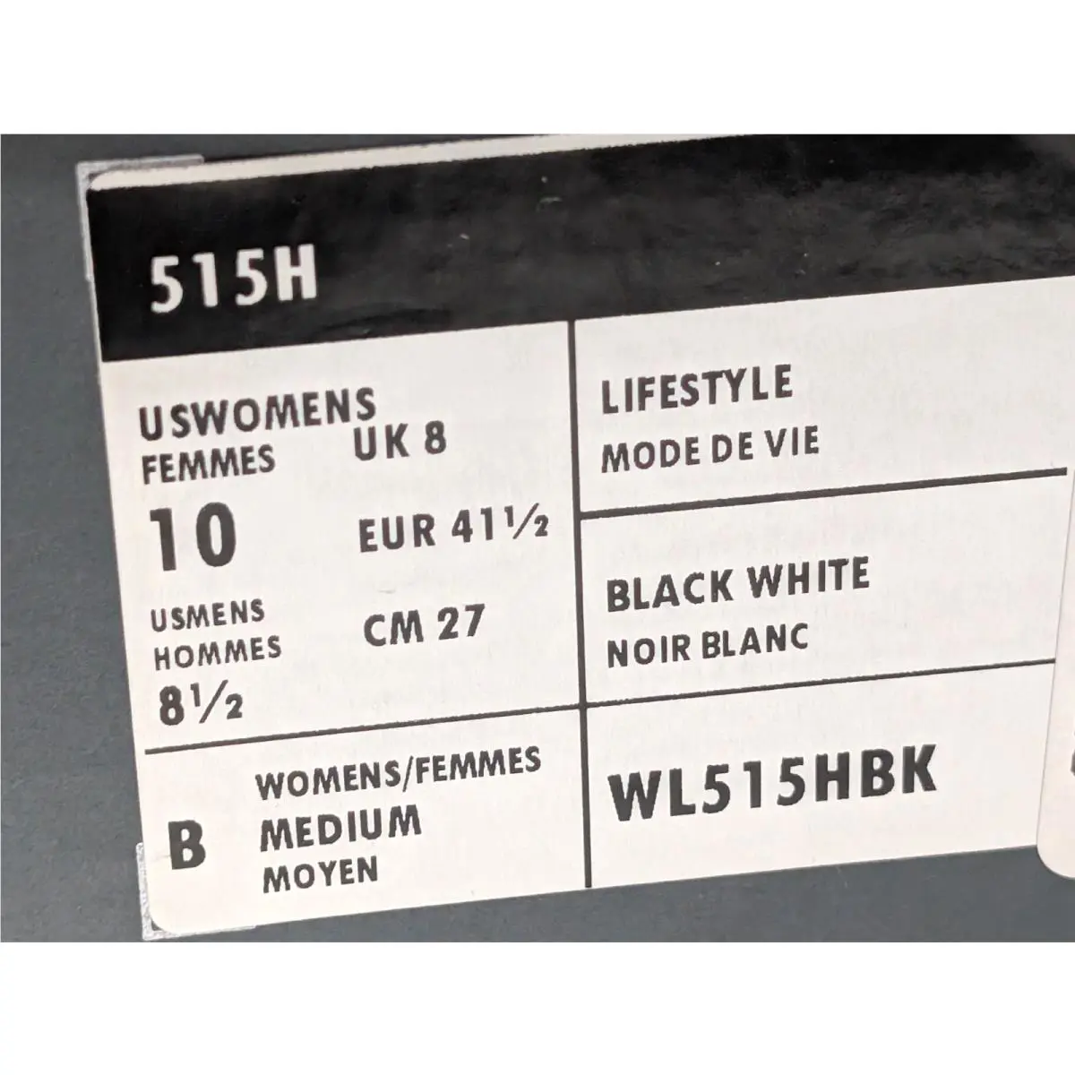 New Balance shoes - New Balance 515H - WL515HBK - Black/White 20