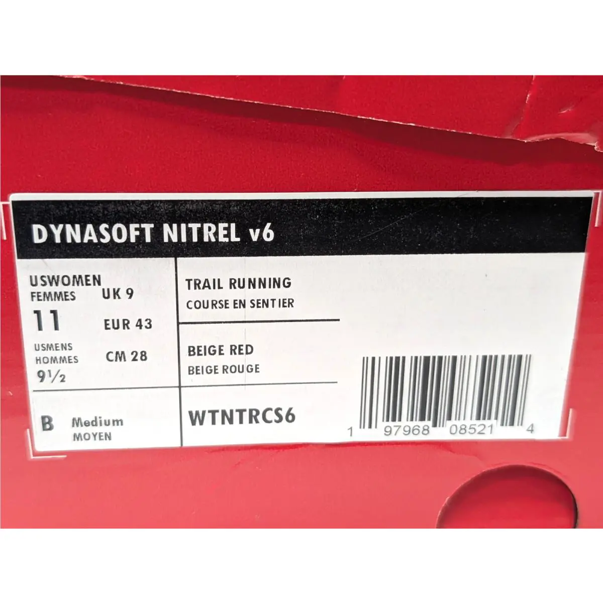 New Balance shoes - New Balance DynaSoft Nitrel V6 - WTNTRC56 - Beige/Red 9