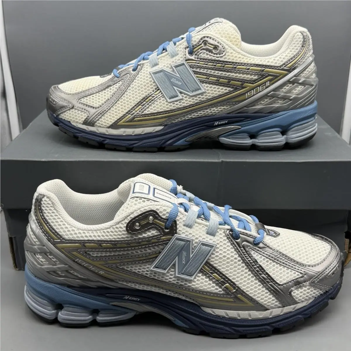 New Balance 1906R Men’s 11.5 D White Grey Blue Casual Athletic Shoes U1906RNJ