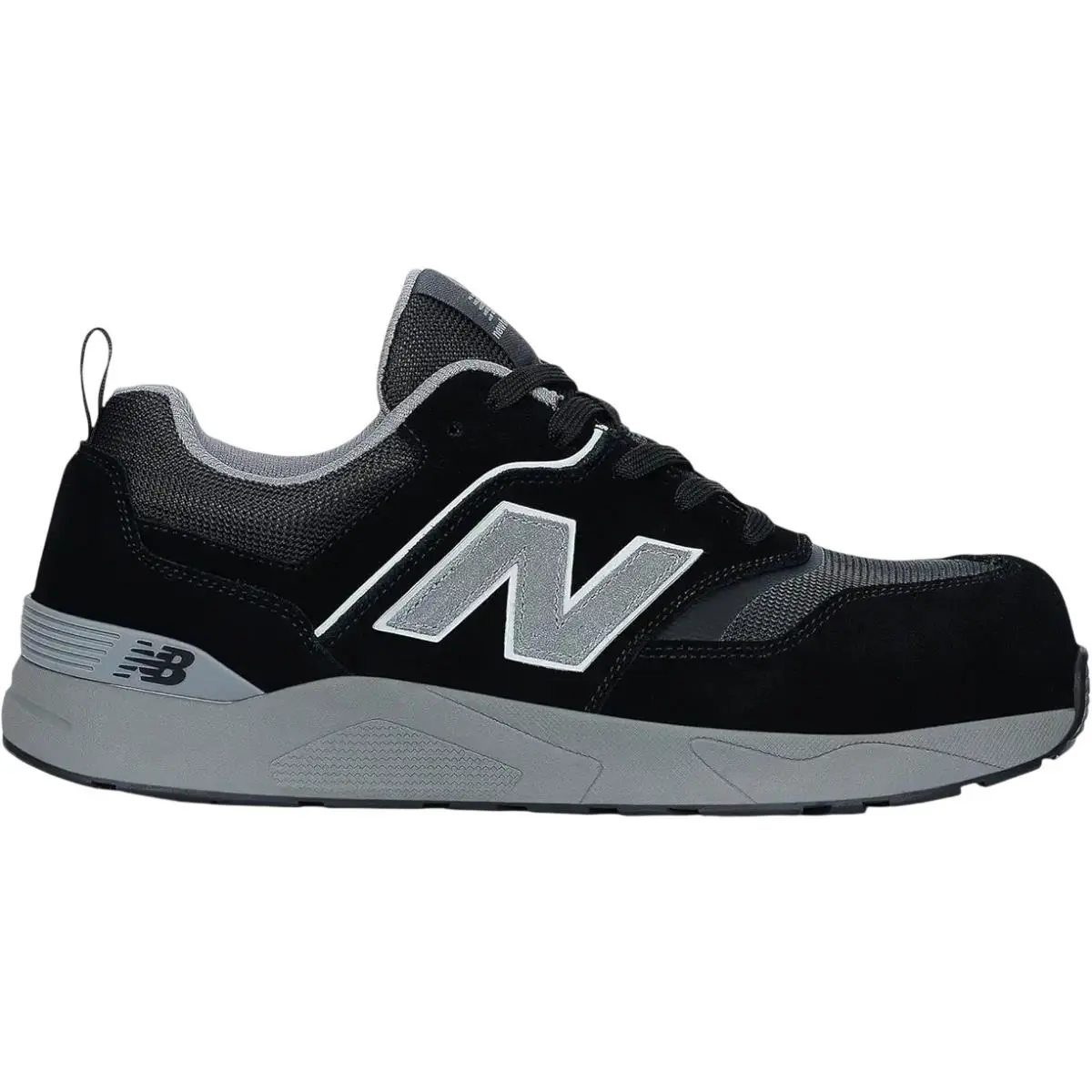 New Balance Elite Lite Lace Up Shoes Composite Toe Mens 8.5 2E Wid Black Grey - Black Grey