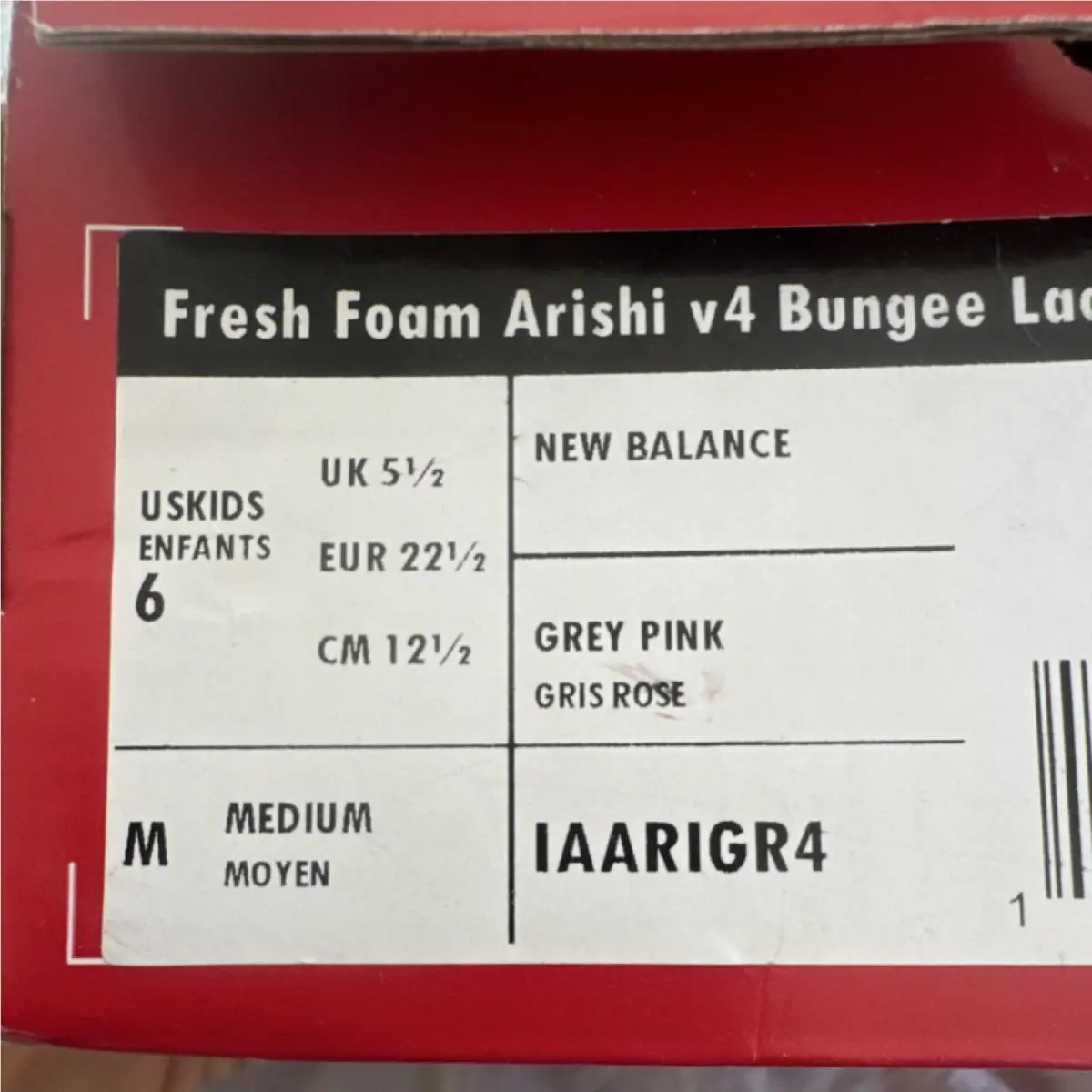 New Balance shoes - Fresh Foam Arishi v4 Bungee - IAARIGR4 - Grey, Pink 4