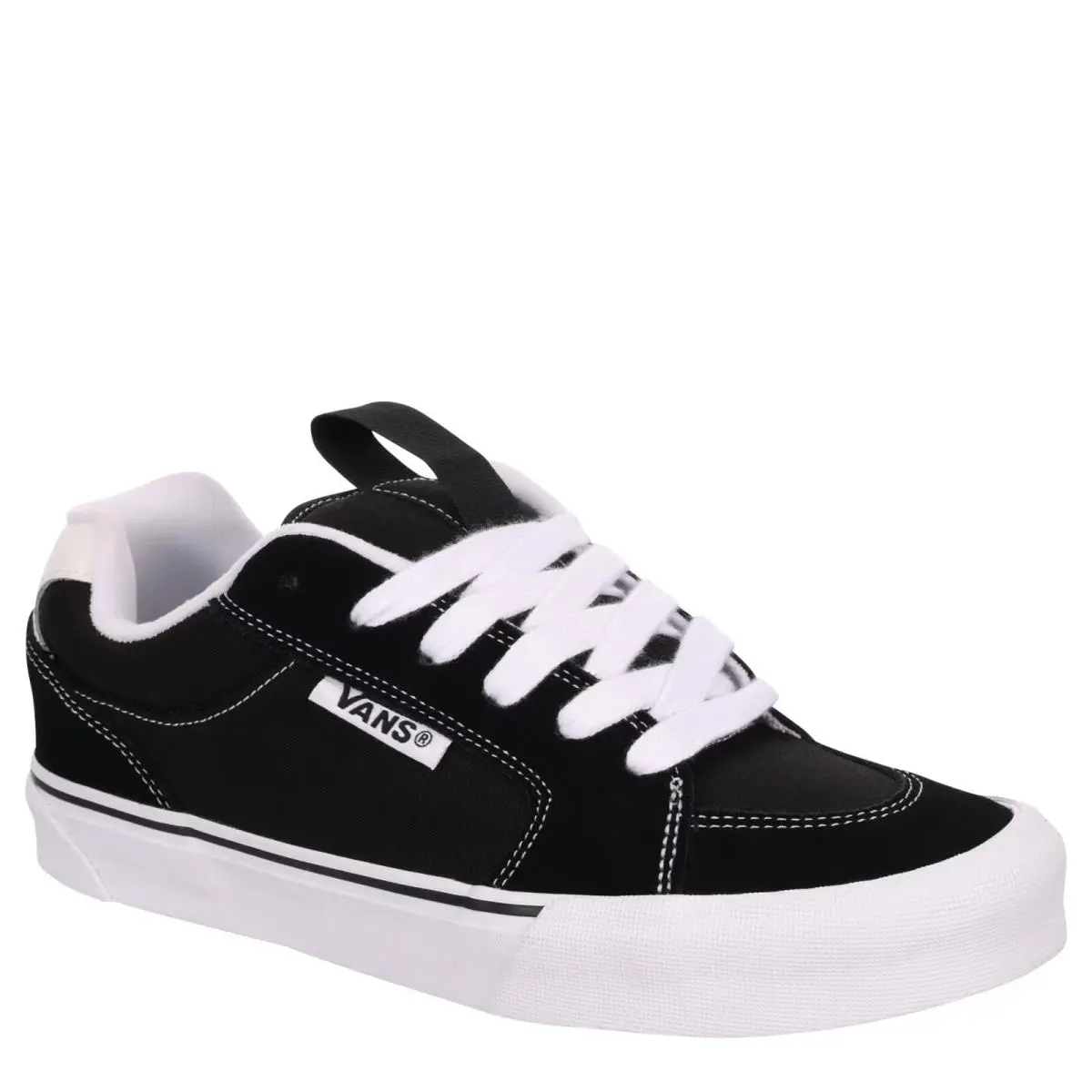 Vans Chukka Push Black/white Men`s Skate Shoes Suede/canvas - Black