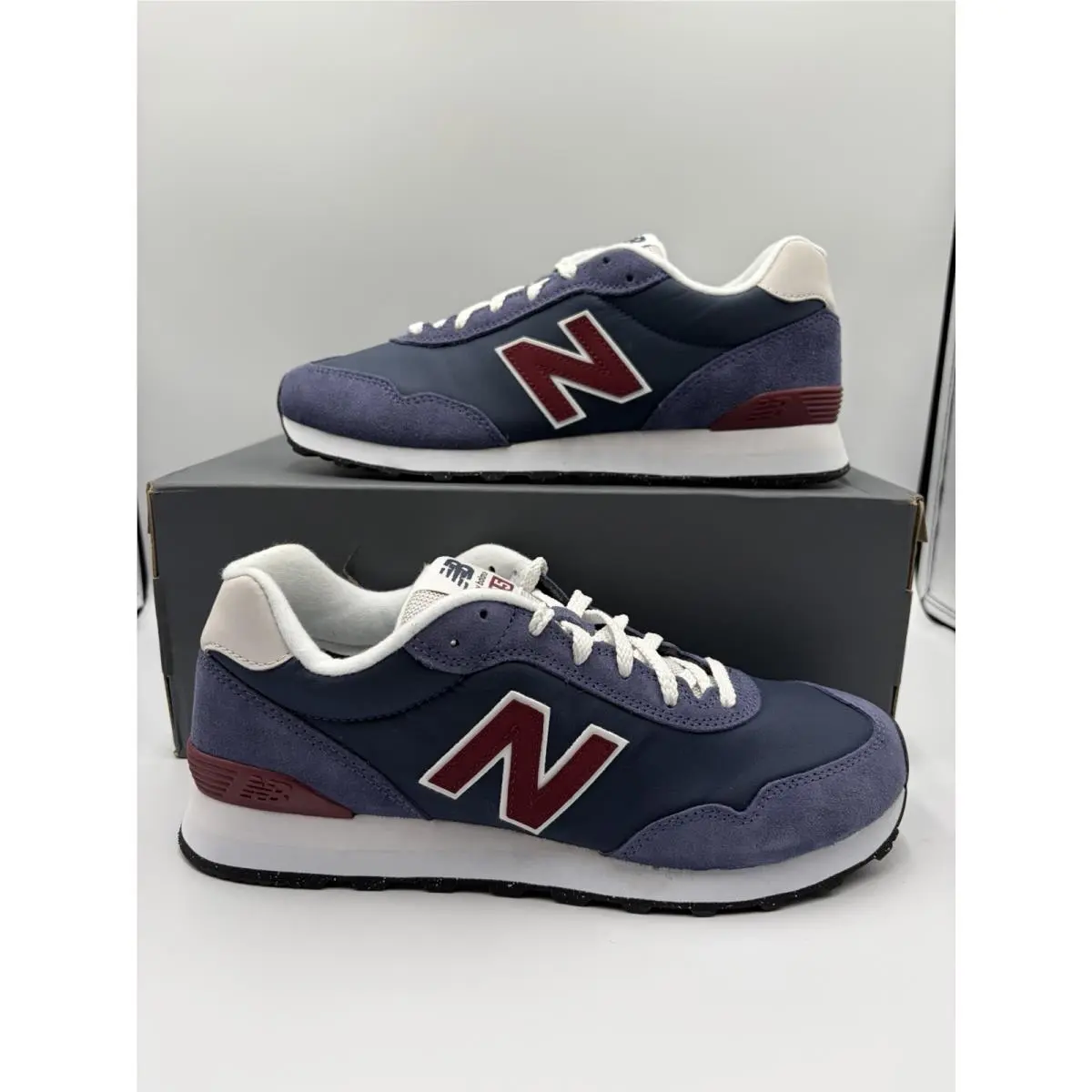 New Mens New Balance 515 v3 Navy Maroon White Running Sneakers Shoes 9.5 D