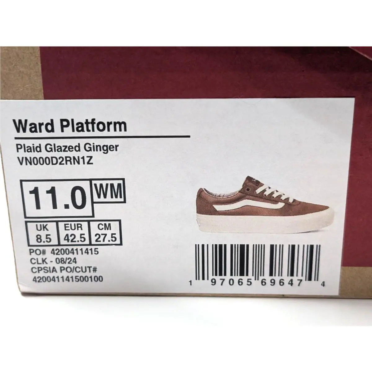 Vans shoes - VANS Ward Platform - Ward Platform - VN000D2RN1Z - Glazed Ginger 7