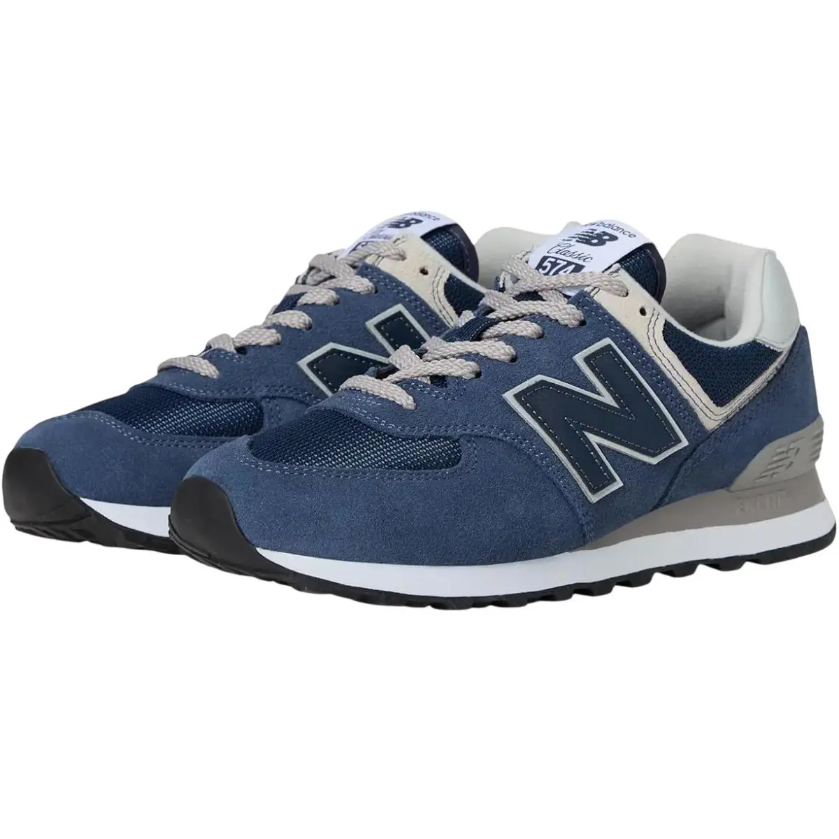 New Balance 574 Core Classics Sneaker Shoes Casual Women Size 8 Blue White - Blue White