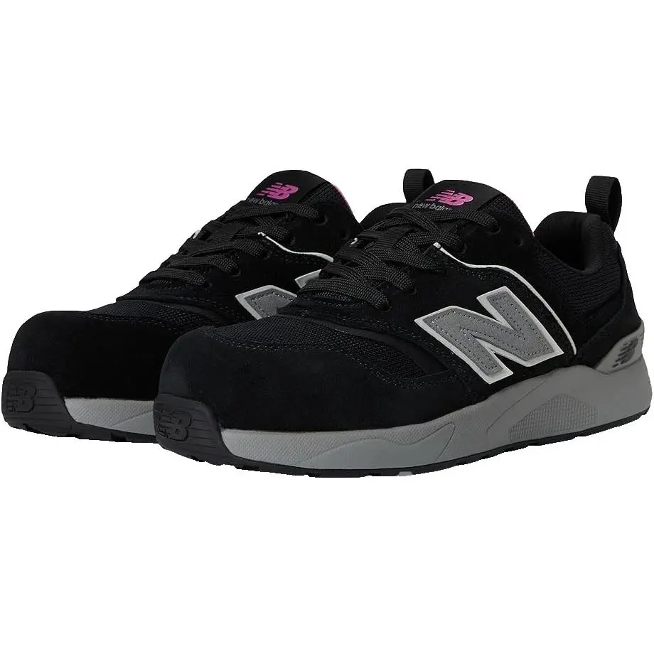 New Balance Elite Lite Safety Shoes Lace Up Composite Toe Womens 7 Black Rose - Black Rose