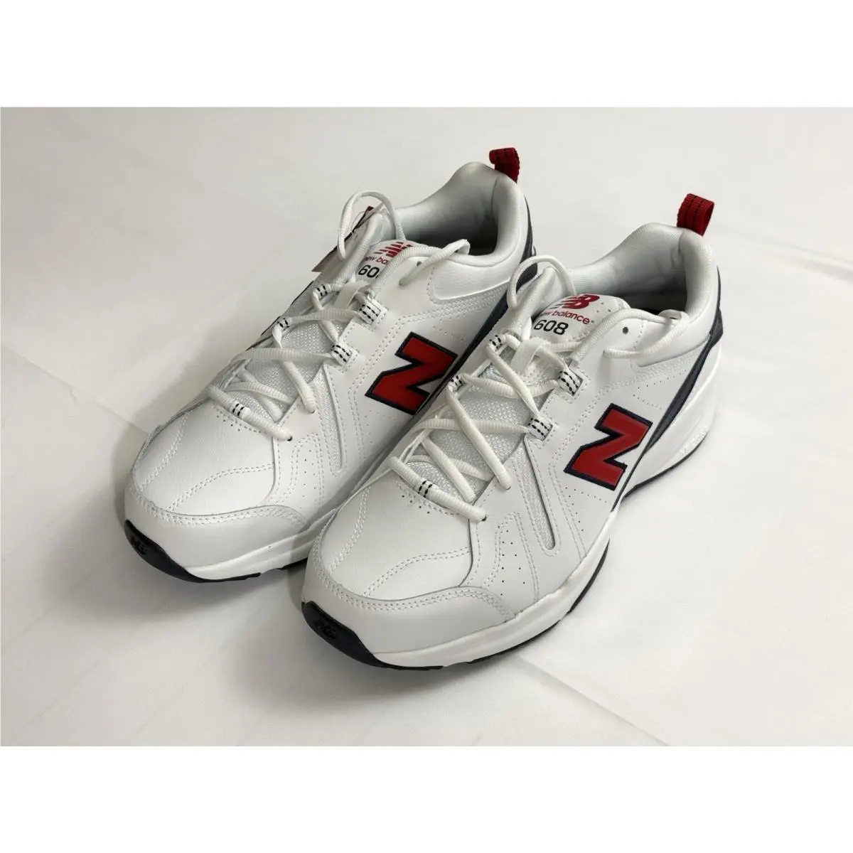 New Balance MX608V5 Sneakers Men’s Sz 11.5 4E Wide White / Red MX608HR5