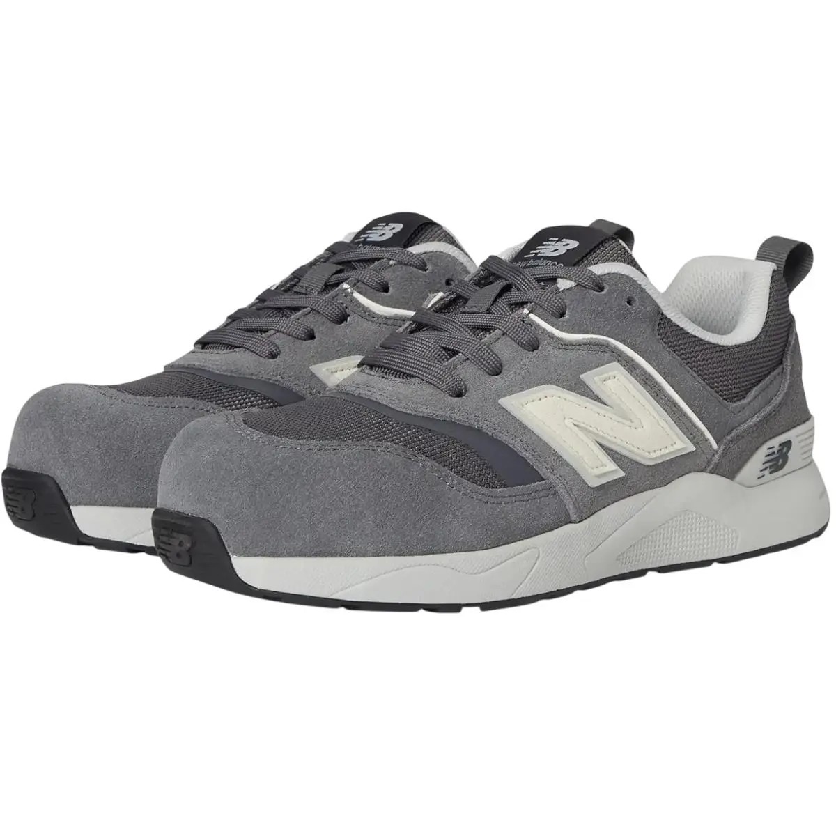 New Balance Elite Lite EH Safety Shoes Lace Up Casual Mens Size 7 Grey White - Grey White