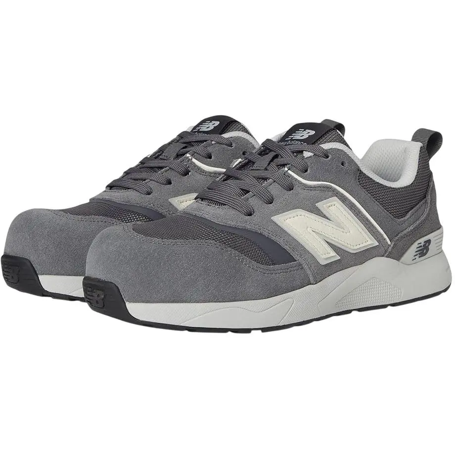 New Balance Elite Lite EH Safety Shoes Lace Up Casual Mens 11 2E Wide Grey White - Grey White