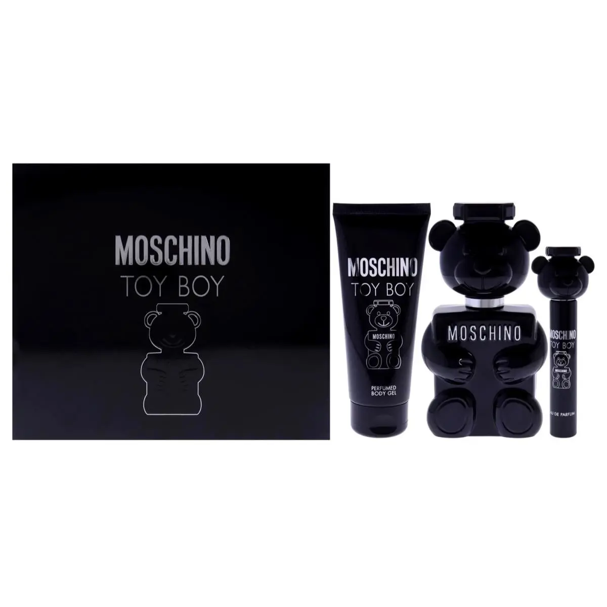 Moschino Toy Boy Men 3 Pc Gift Set 3.4 Oz Eau De Parfum Spray Mini Shower Gel