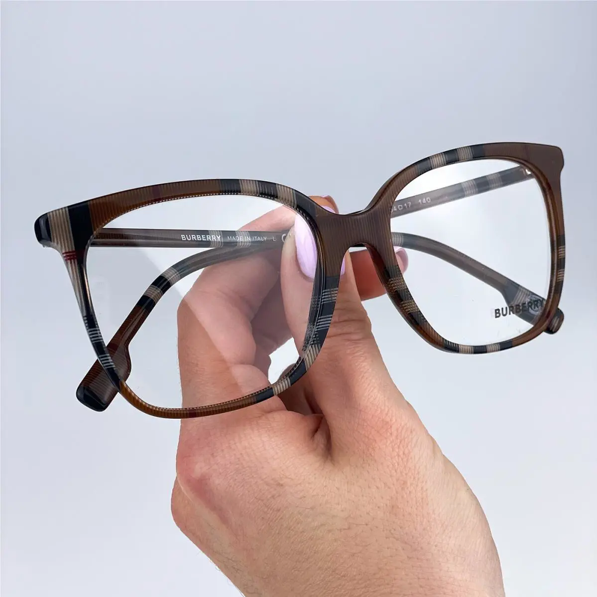 Burberry Louise BE2367 3966 Eyeglasses Frame Women`s Check Brown Full Rim 54mm