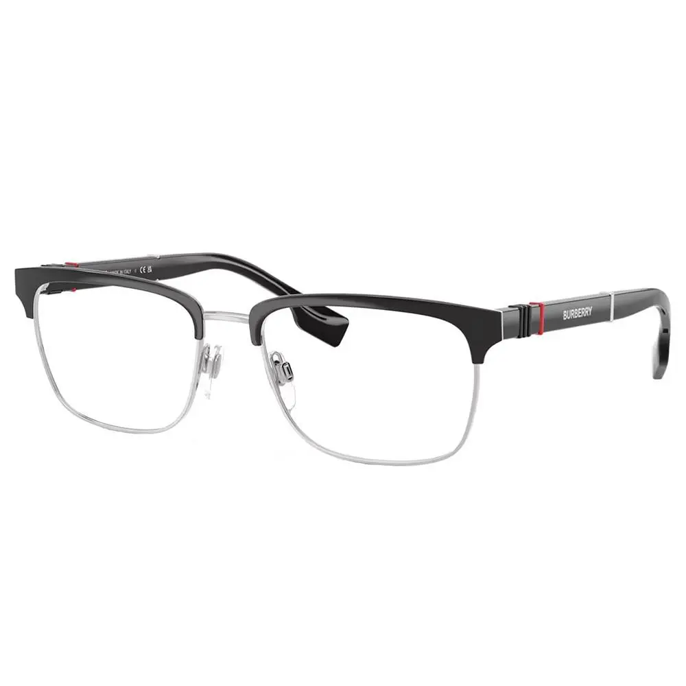 Burberry Alba BE 1348 1306 Silver/matte Black Metal Plastic Eyeglasses 55mm
