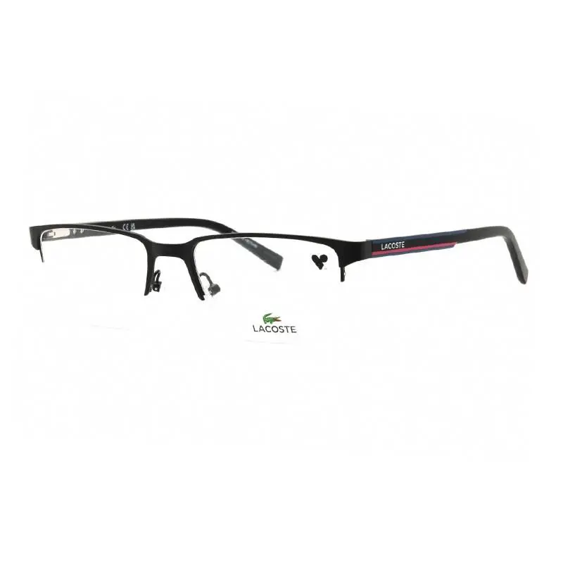 L2279 N 002 Matte Black 55mm Eyeglasses by Lacoste