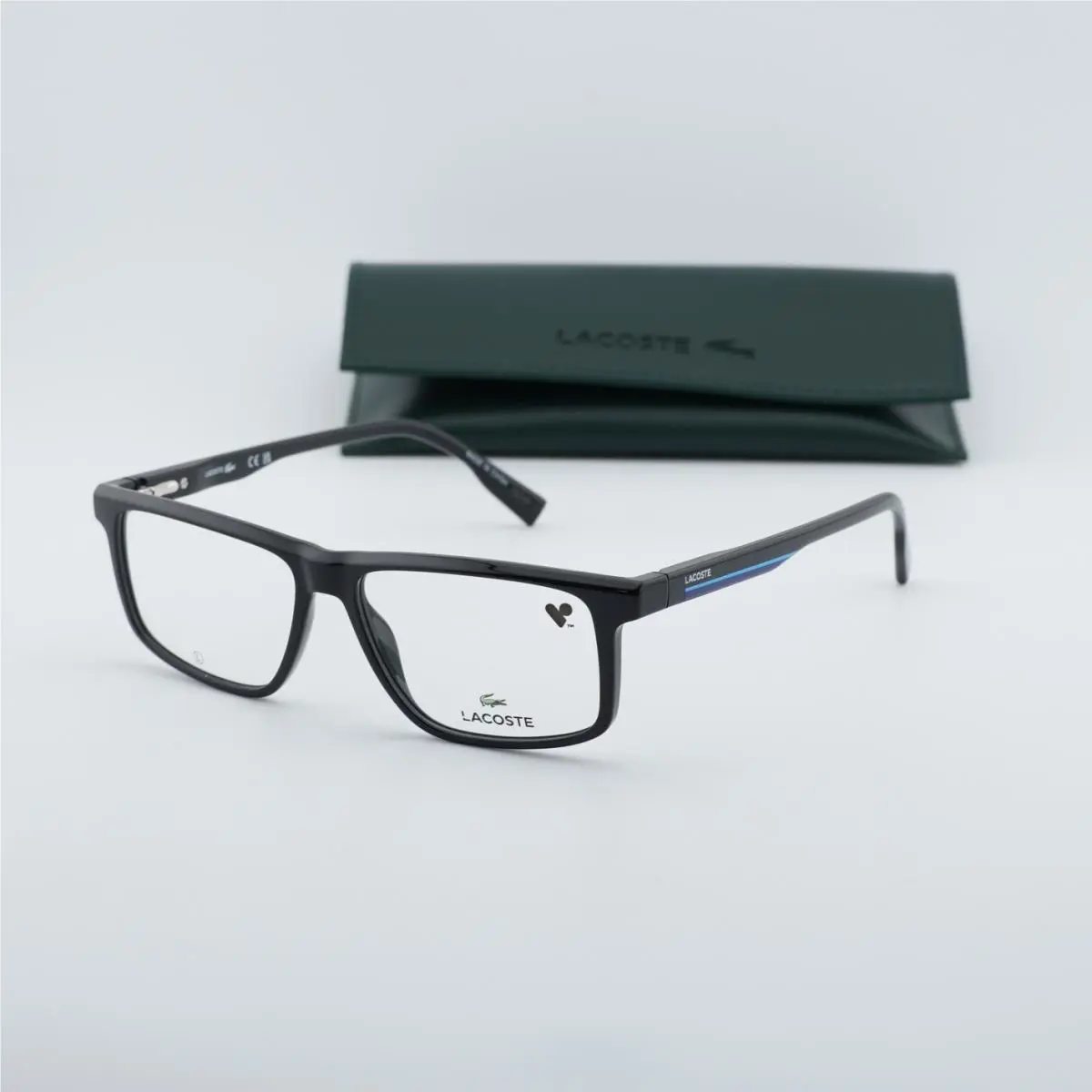 Lacoste Demo Rectangular Men`s Eyeglasses L2959 001 55 L2959 001 55
