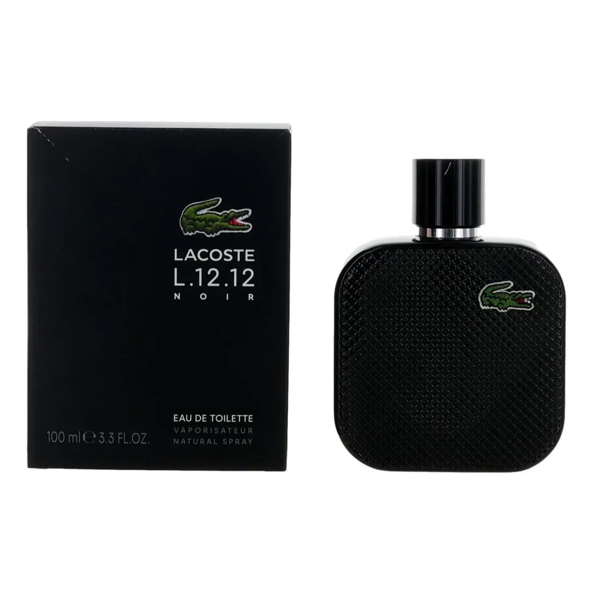 Lacose L. 12.12 Black Noir by Lacoste 3.3 oz Edt Spray For Men