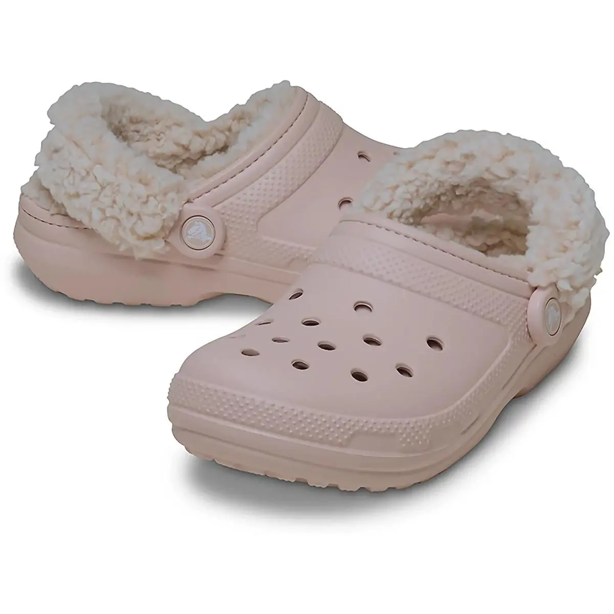 Crocs Classic 211396-6UR Clogs Men`s Quartz Fleece Lined Slip On Shoes JAX903 - Pink