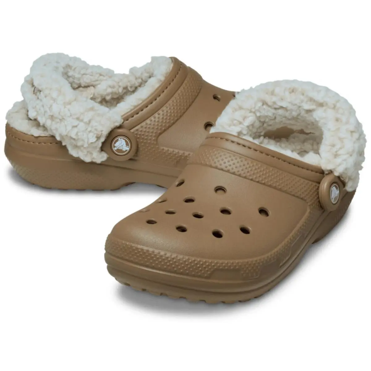 Crocs Classic 211396-6UR Clog Men`s Sepia Fleece Lined Slip On Cozy Shoes JAX906