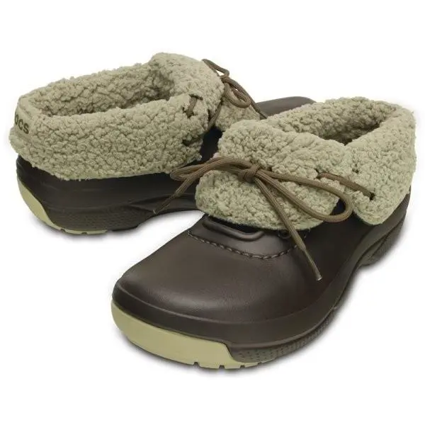 Blitzen Luxe Convertible Clog Espresso Brown 201843-2N0 Fur Lined Bootie by Crocs