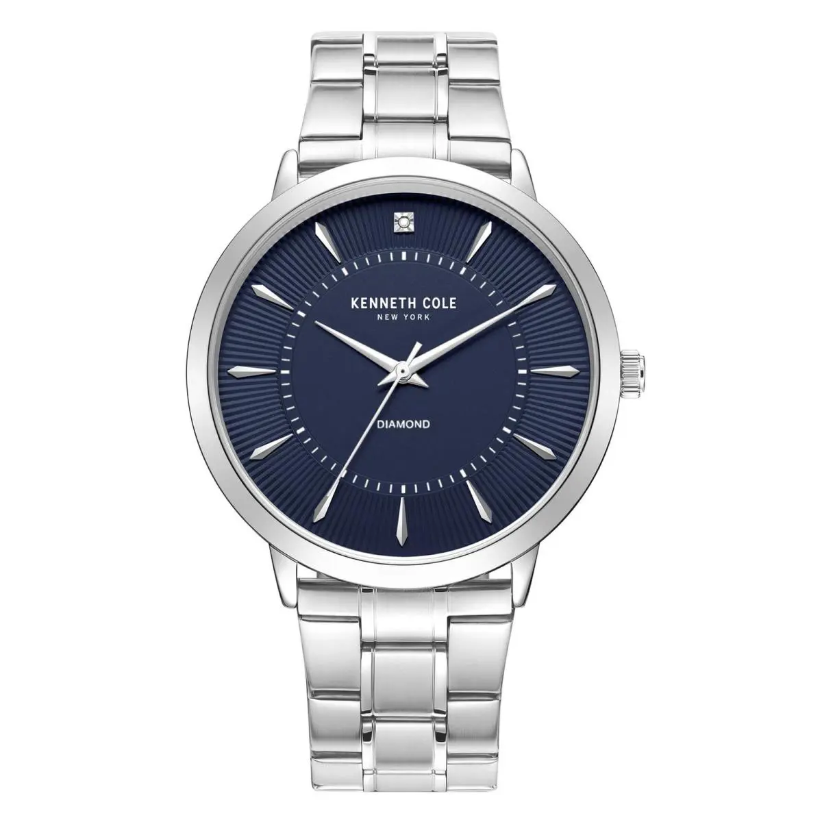 Kenneth Cole Men`s Watch Blue Dial Silver Stainless Steel Bracelet KCWGG2653011