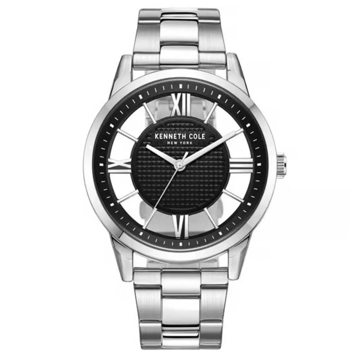 Men`s Watch Black Dial Silver Stainless Steel Bracelet KCWGG2270907 by Kenneth Cole