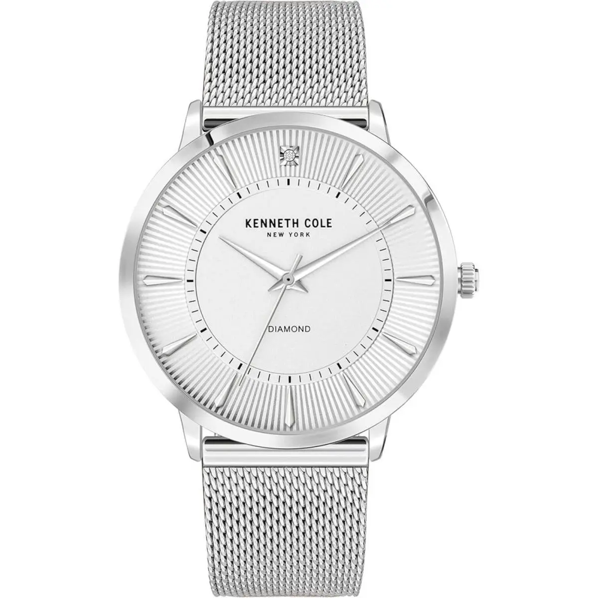 Men`s Watch Silver Dial Stainless Steel Mesh Bracelet KCWGG2653004 by Kenneth Cole