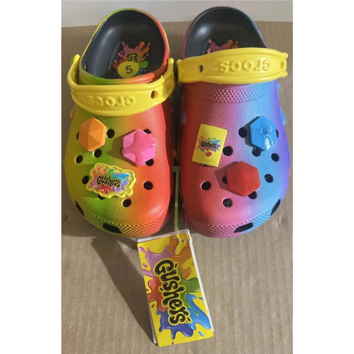 Crocs Gushers Classic Clogs Limited Edition Big Kids Sz J5 21148-90H