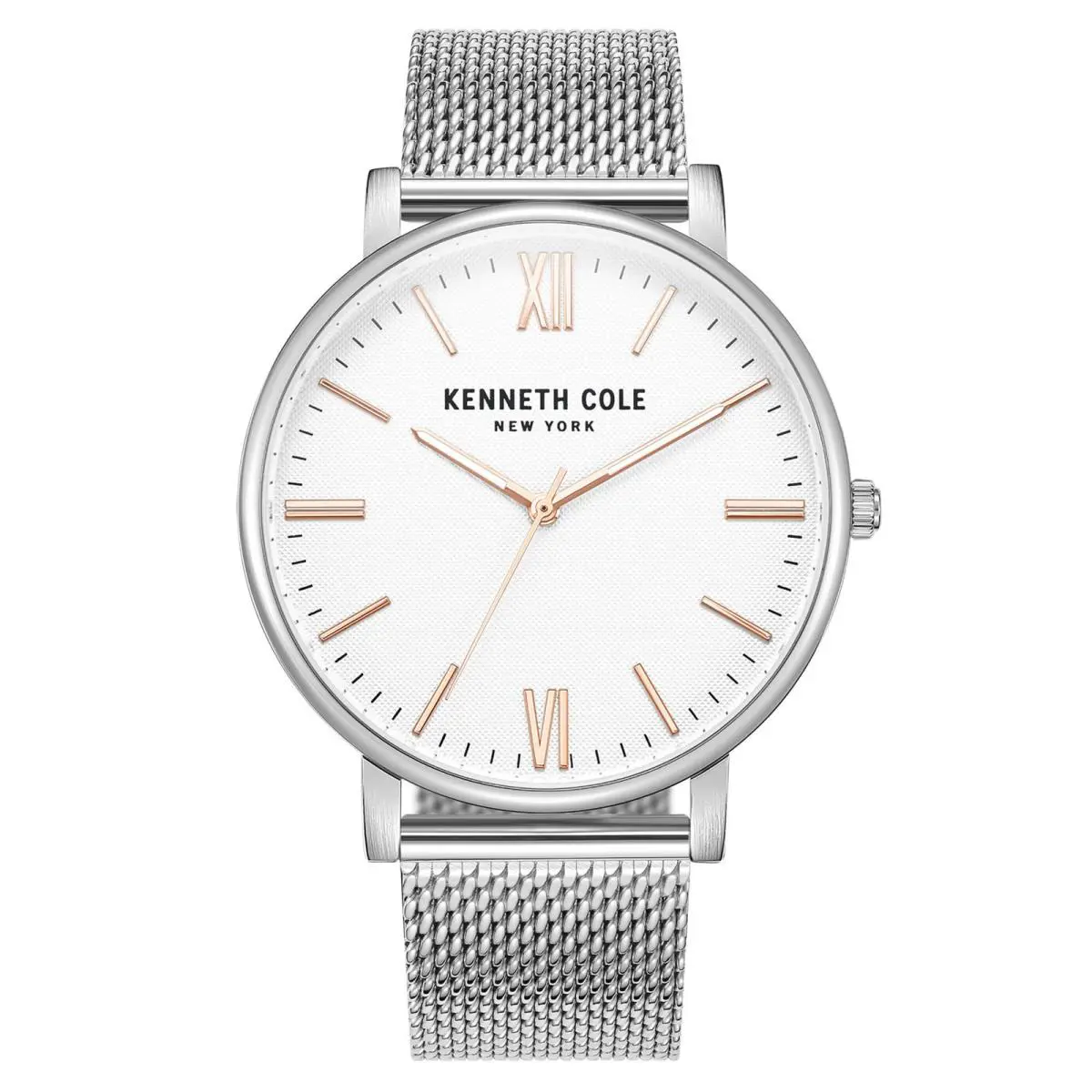Men`s Watch Silver Dial Stainless Steel Mesh Bracelet KCWGG2179410 by Kenneth Cole