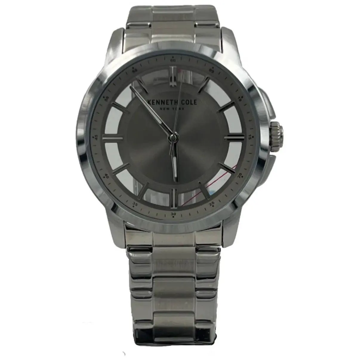 Men`s Watch Grey Dial Silver Stainless Steel Bracelet KCWGG7001505 by Kenneth Cole