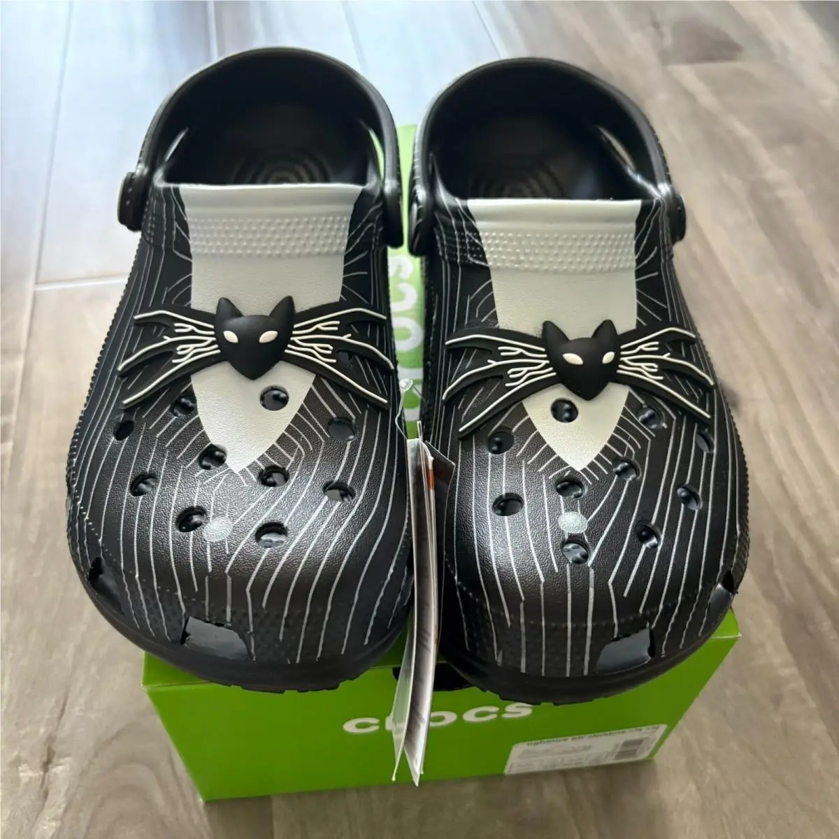 Crocs Nightmare Before Christmas M10 W12 Classic Clog Black Jack Skellington