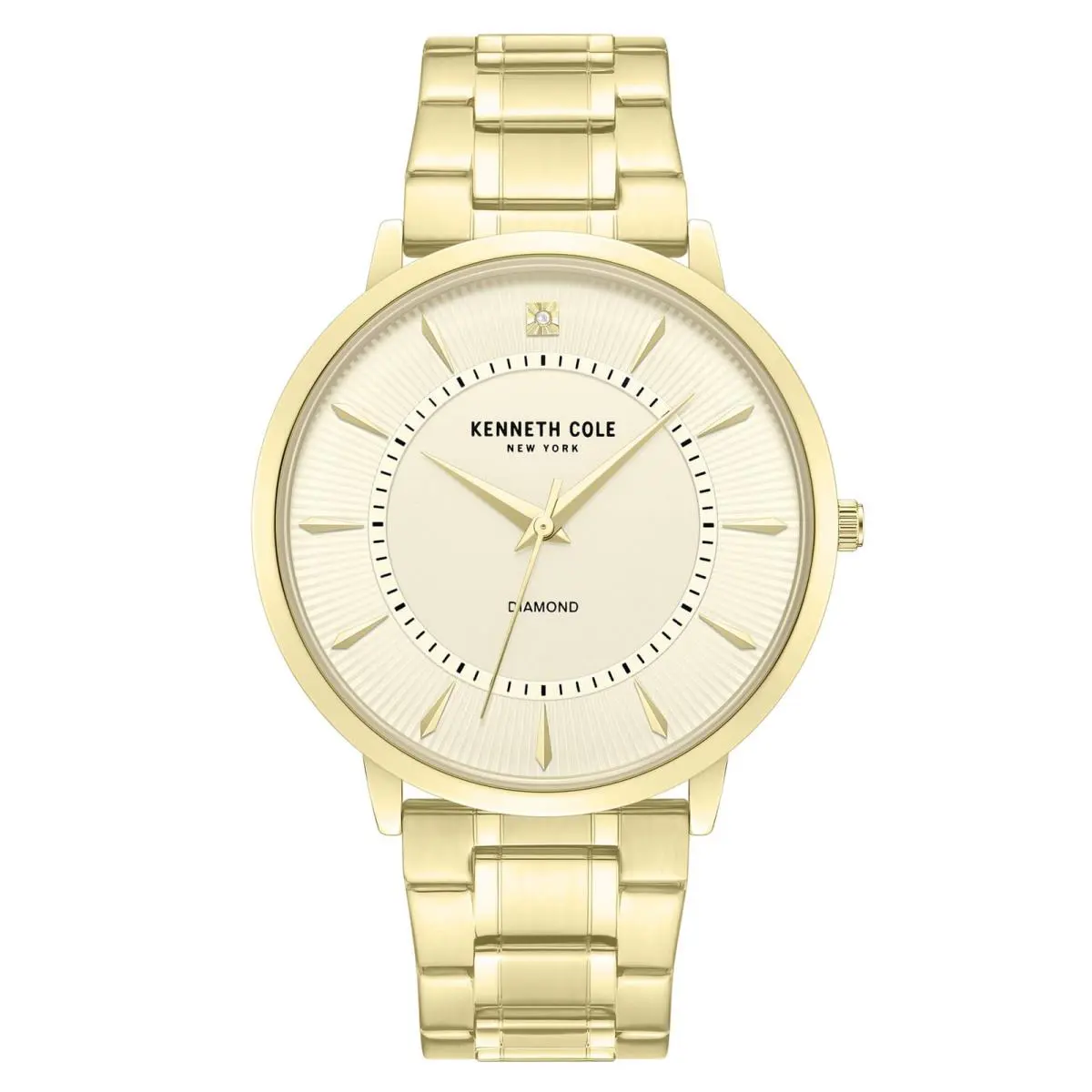 Kenneth Cole Men`s Watch Champagne Dial Yellow Gold Bracelet KCWGG2653012