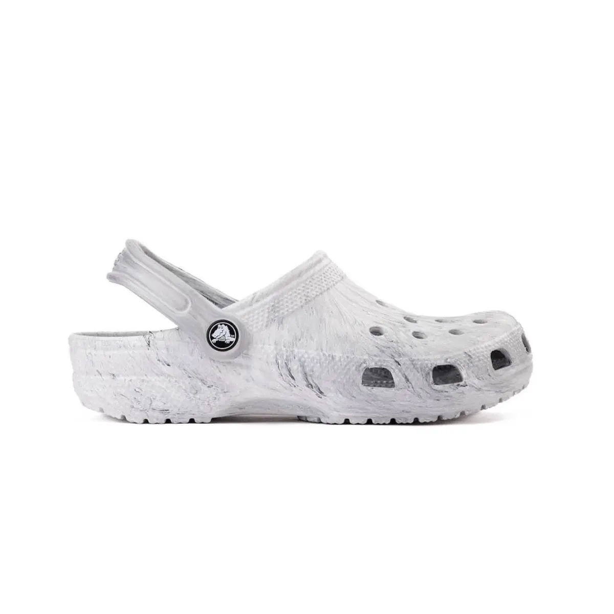 Crocs Classic Clogs W10 M8 Grey Marbled Comfort Slip On Water Shoes