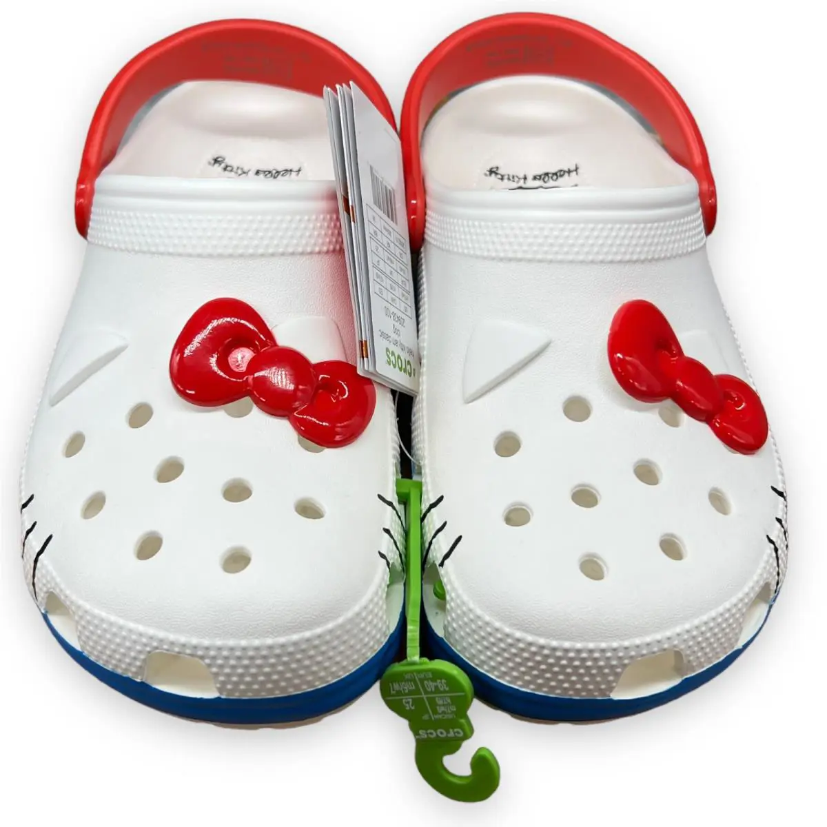 Crocs Hello Kitty Clogs Women`s 9 Red White Blue 50th Anniversary San Rio