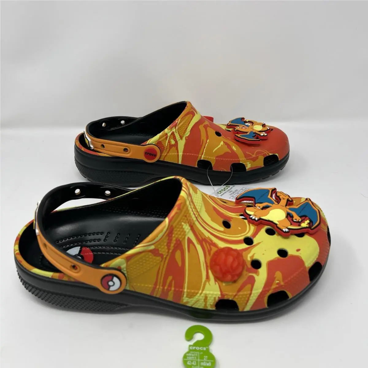 Crocs shoes - Crocs Classic Clogs Charizard Pokemon - Orange Yellow Black 1