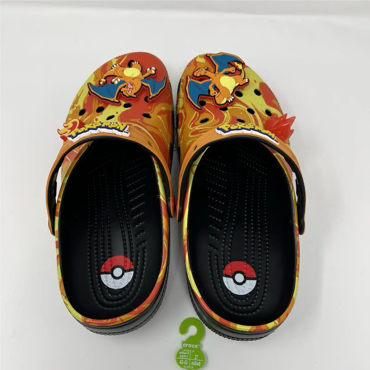 Crocs shoes - Crocs Classic Clogs Charizard Pokemon - Orange Yellow Black 3