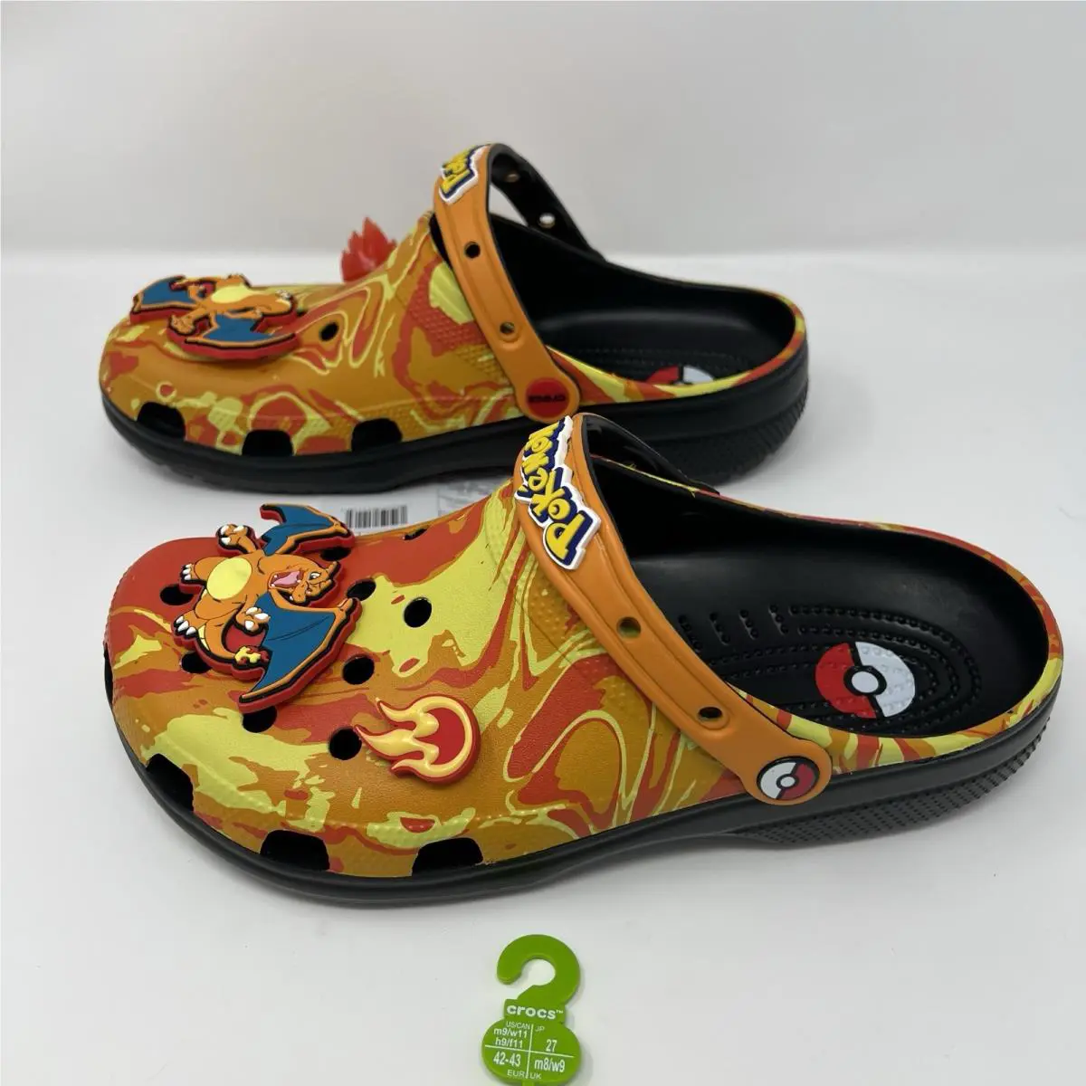 Crocs shoes - Crocs Classic Clogs Charizard Pokemon - Orange Yellow Black 4