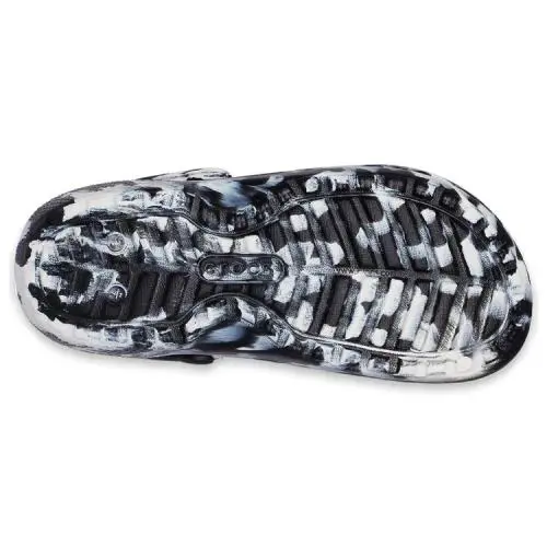 Crocs shoes - Marbled White Black -U25 - 207180-103 5