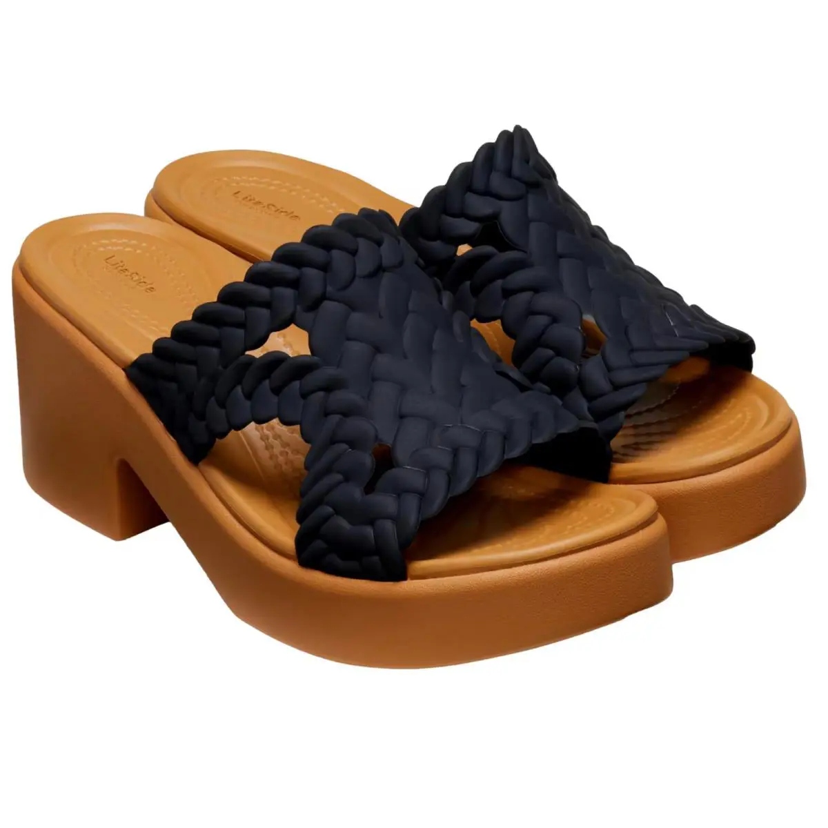 Crocs shoes - Brooklyn Woven Heels - Brooklyn Woven Heels - 209979-001-9-Medium - Black (UPC: 196265723072) 2