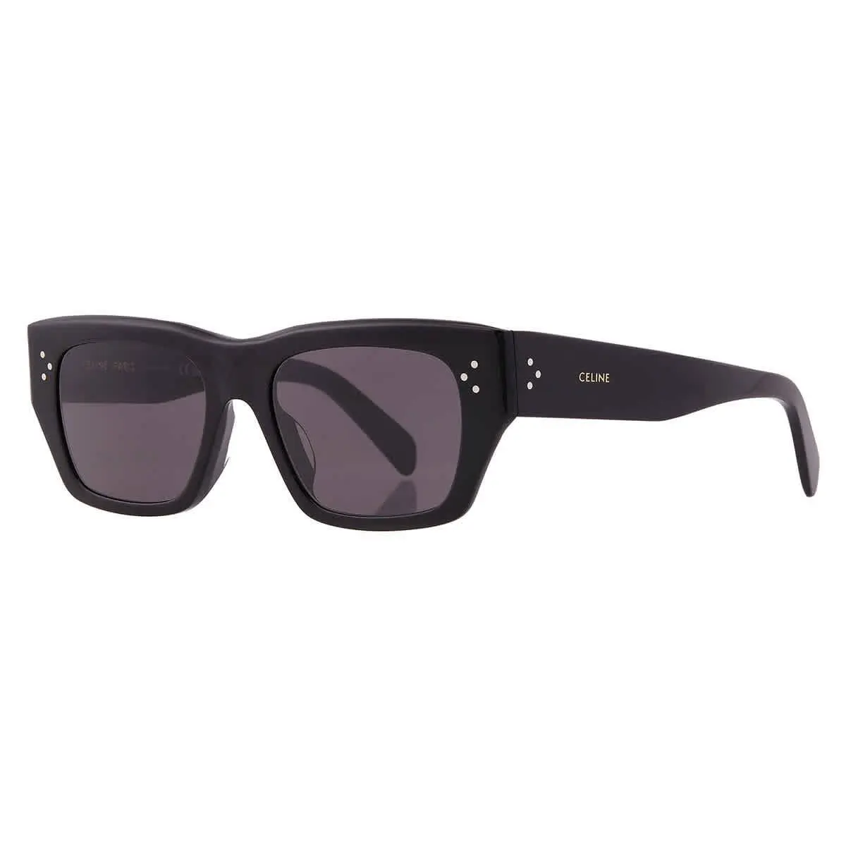 Celine 3 Dots HD Smoke Square Men`s Sunglasses CL40297U 01A 53 CL40297U 01A 53