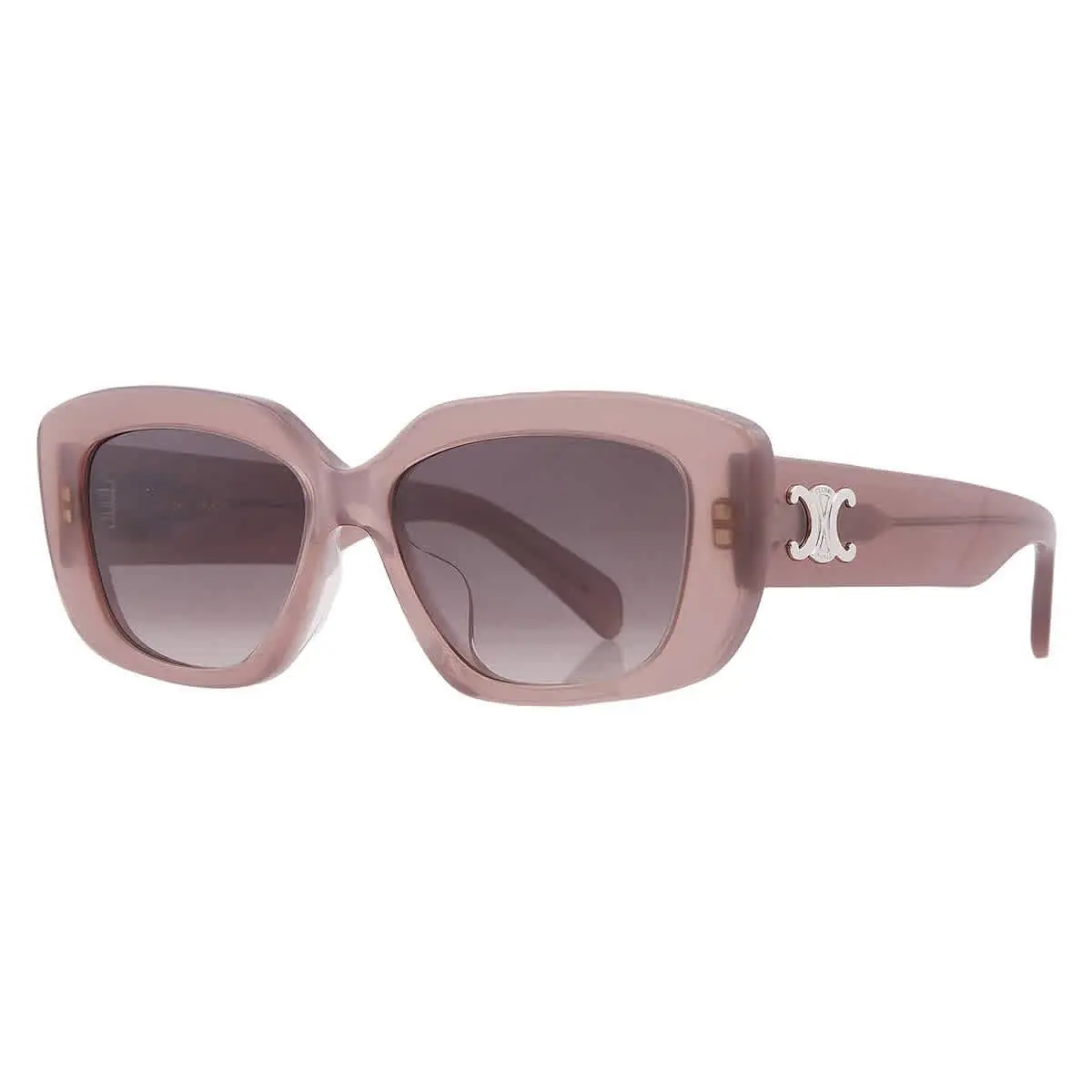 Celine Triomphe Smoke Gradient Square Ladies Sunglasses CL40216U 45B 55 - Multi, Frame: Multi, Lens: Grey