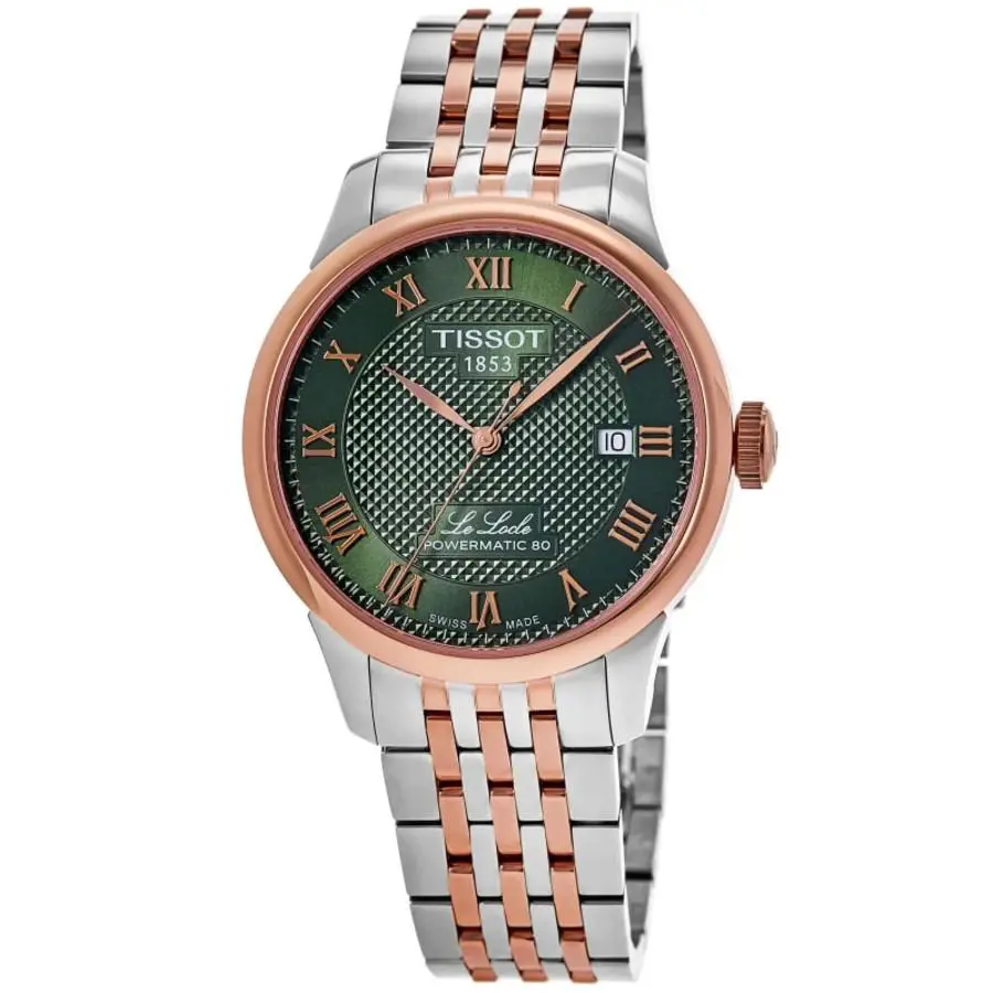Tissot Le Locle Automatic Green Dial Men`s Watch T006.407.22.093.01 - Face: Green, Dial: Green, Band: Two-Tone
