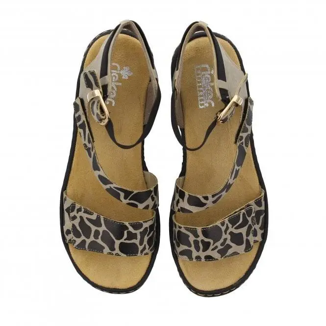 Rieker shoes - Camel/Black 4