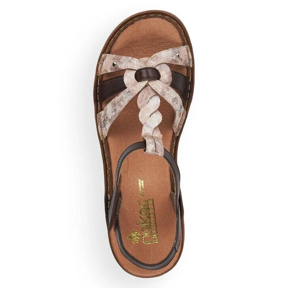 Rieker shoes - Rosa/Marone 4