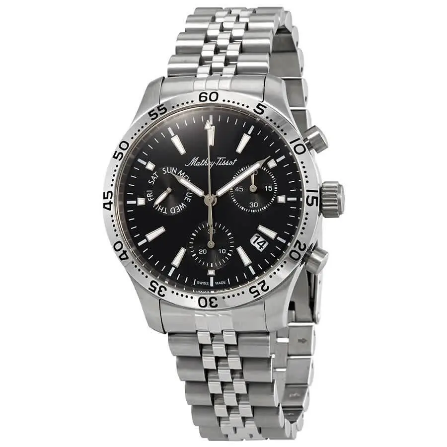 Mathey-tissot Type 22 Chronograph Black Dial Men`s Watch H1822CHAN
