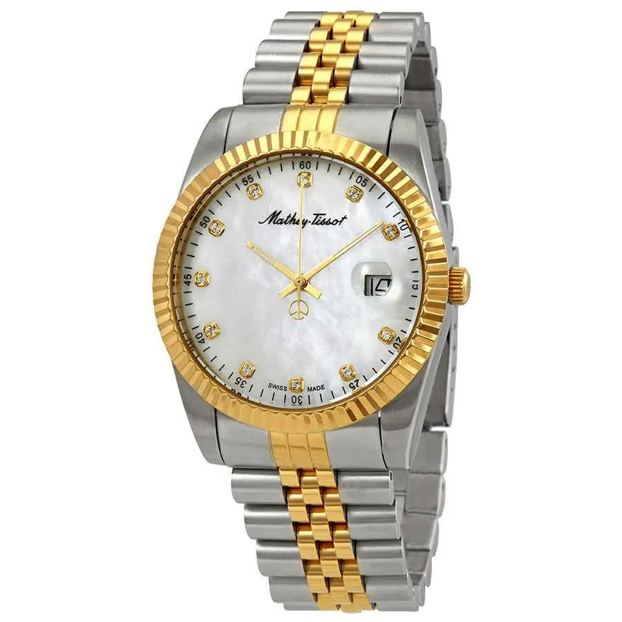 Mathey-tissot Mathey II Quartz Crystal Mop Dial Men`s Watch H710BI