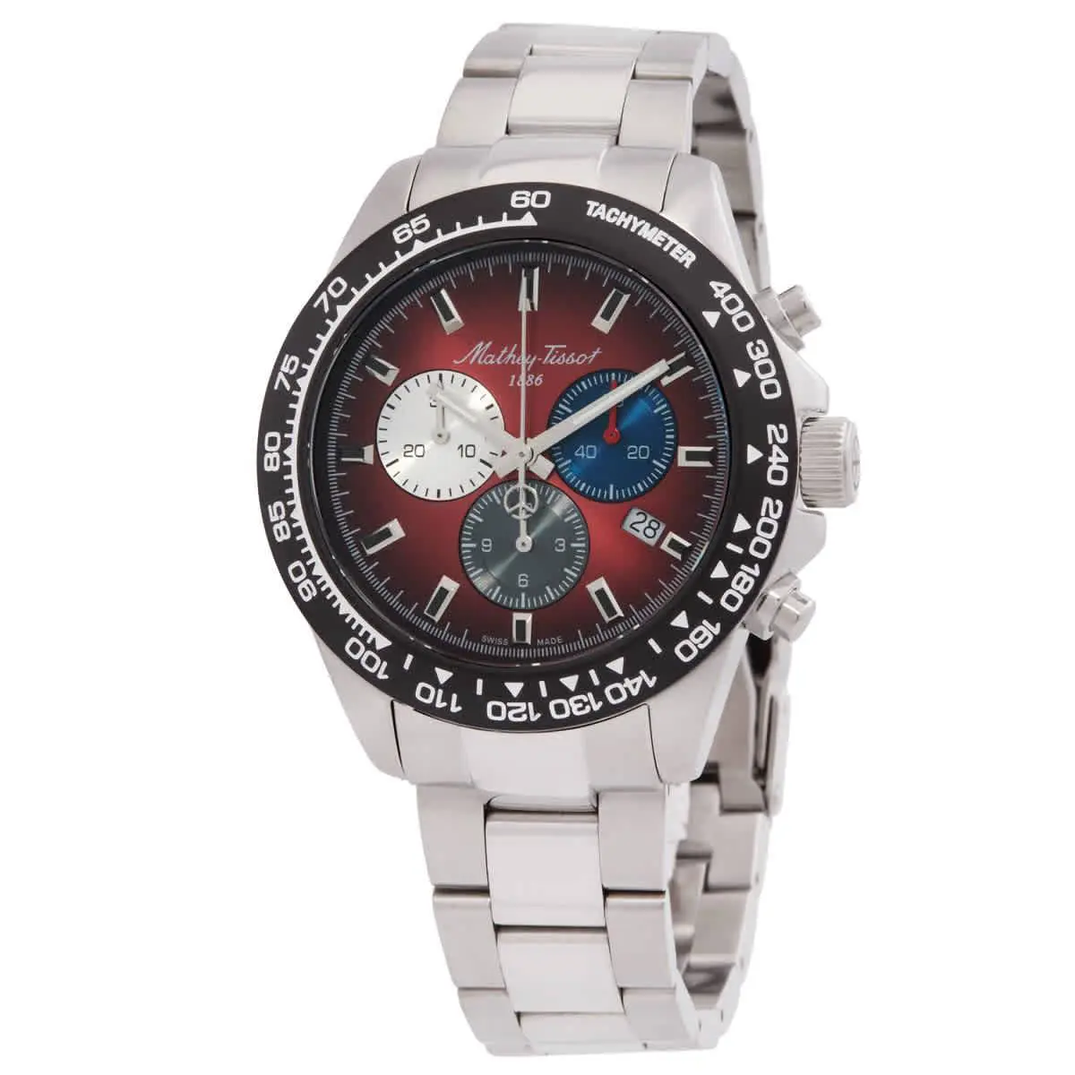 Mathey-tissot H938CHAR Chrono II Red Dial 42 mm Men`s Watch
